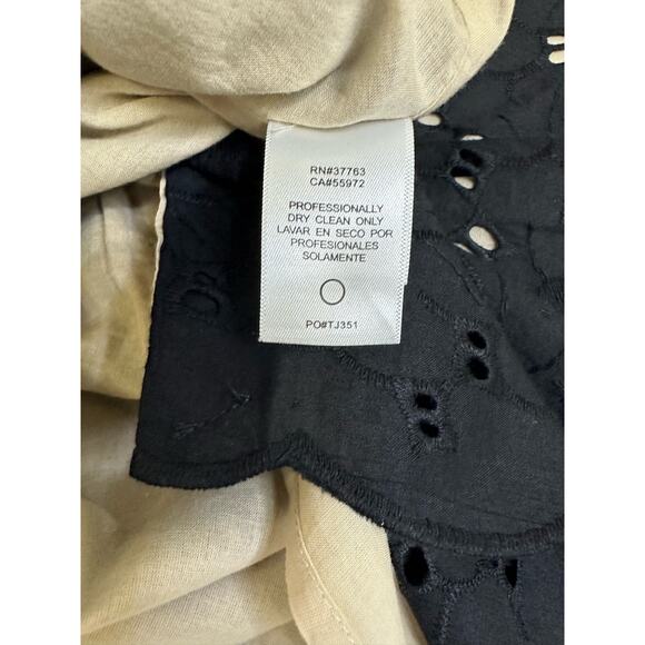 Laundry by Shelli Segal Eyelet Skirt Size 8 Black Floral Pencil Skirt - Picture 6 of 9